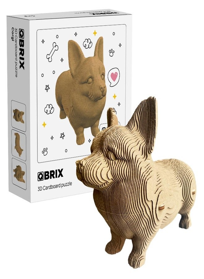 QBRIX Corgi 3D Puzzles for Adults, 3D Model Kit for Teens, DIY Crafts for Home Decor, Original Gift for Boys&Girls, Handmade Dog Toy 14+ Craft Kit - Image 1